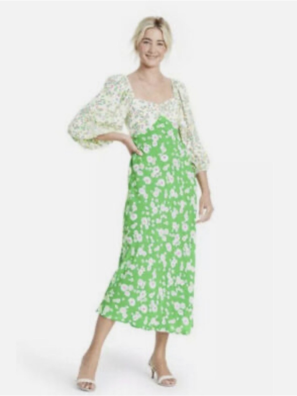 Rixo for Target Long Sleeve Daisy Swing Dress Green Size 0